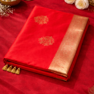 Blush Pink Golden Veil Silk Saree with Elegant Zari Border